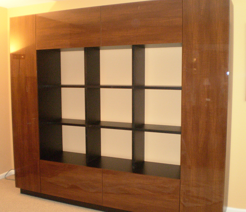 DISPLAY CABINET - Java Matte Fronts w/ Wenge Matte Case